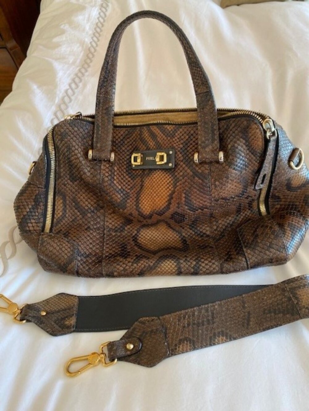 Furla Rare Python Handbag NWOT - Picture 10 of 13
